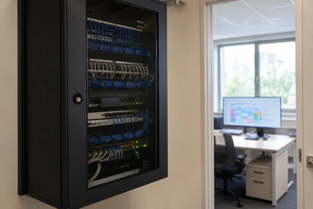 Réseau informatique d'entreprise : siège, quai et entrepôt